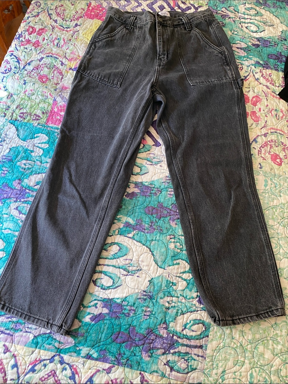 Women’s Black Relaxed Cargo Fit Jeans